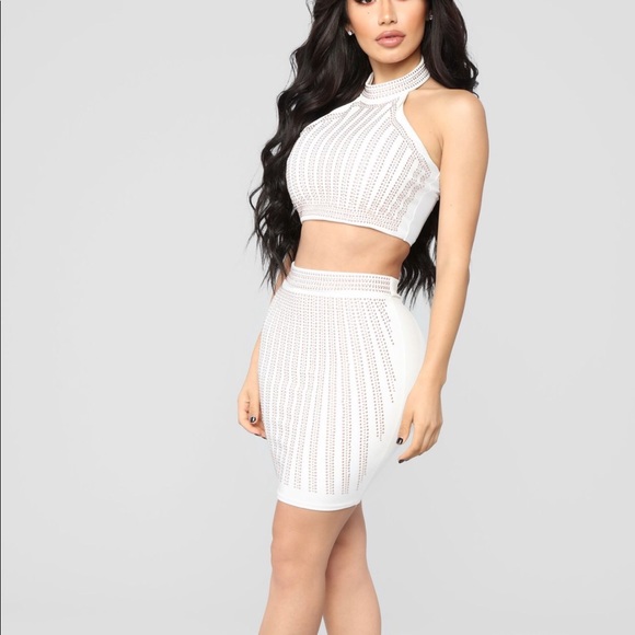 White skirt fashion nova Clearance